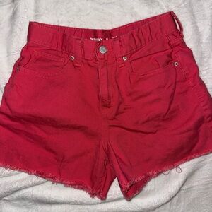 Old Navy Girls Vibrant Pink High Rise Jean Shorts